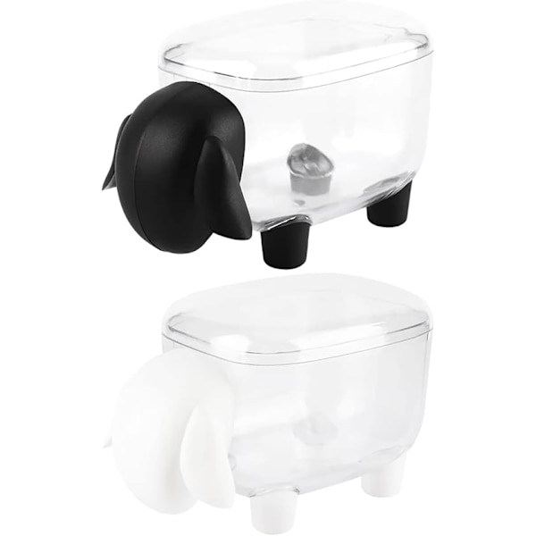 2 Stykker Bomullspinneboks Bomullspinnebeholder Transparent Sau