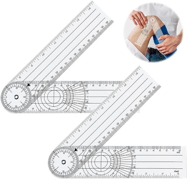 Physio Goniometer, 2 stk. Professionel 360 graders multi-vinkel lineal