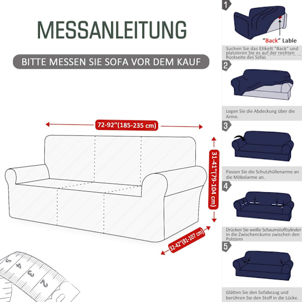Sofaovertræk Sofa Betræk Jacquard Elastisk Stretch Spandex Cou