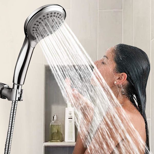 Pommeau de douche + tuyau de douche flexible de 1,5 m, douchette