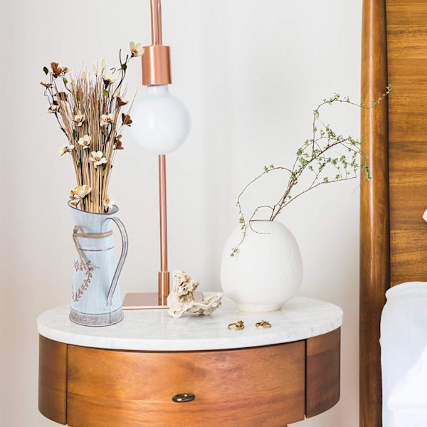 Vintage-tyylinen kukkavasi sydän maitoastia rauta kukkaruukku Shabby Chic