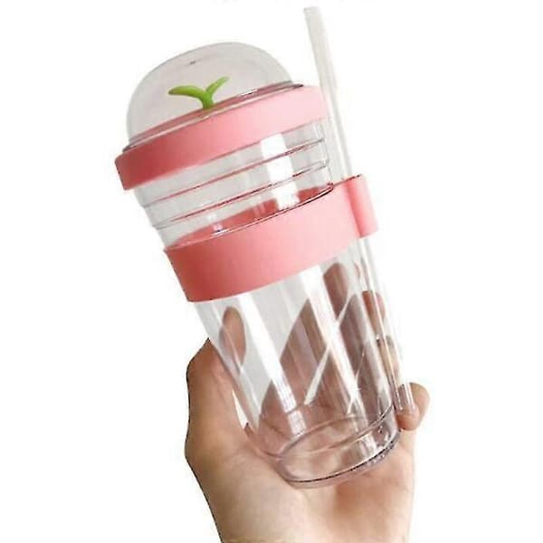 Tekopp Bærbar Plastkopp Gjenbrukbar Plastkopp For Bubble Tea Kopp 360ml