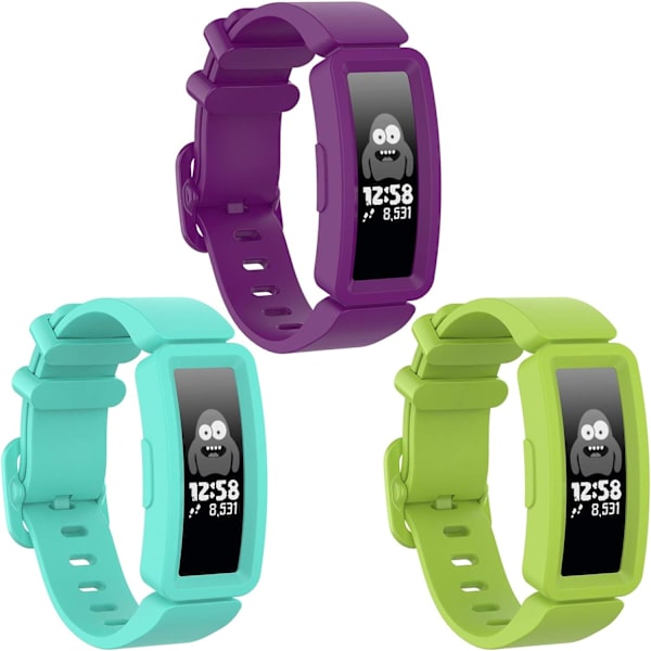 Kompatibel med Fitbit Ace 2 Bånd til Børn 6+, Blød Silikon Br