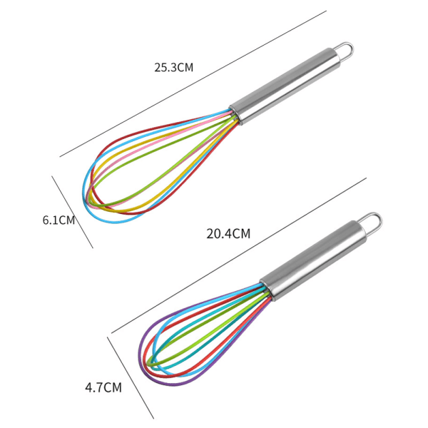 Vispar för matlagning  Silikon Mini Visp 2 Pack Färgad Ballong