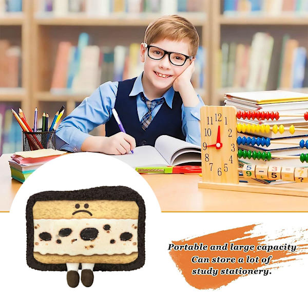 1 st Cartoon Fruit Sandwich Pennfodral Cartoon Rolig Uttryck Pennfodral 17 * 12 * 2CM