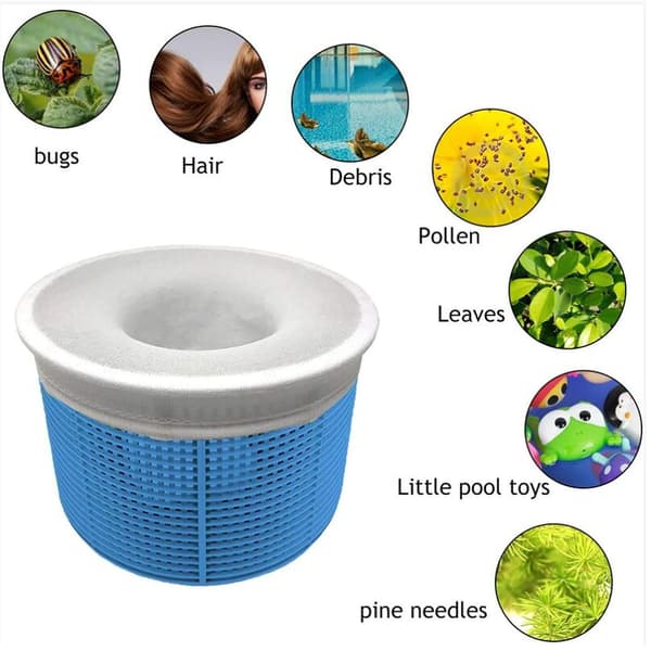 Pool Skimmer Sokker, Holdbar Elastisk Nylon Klud Pool Skimmer Filter