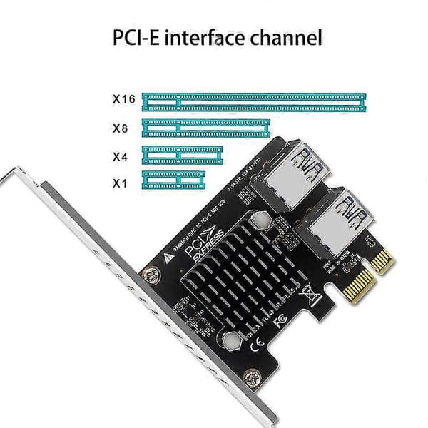 Pci-e expansionskort stationär Pci-e 1x till 4-portars Pcie Asm1184e expansionskort i full höjd för Bitcoi