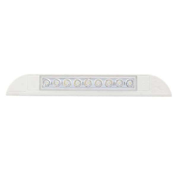 9 Led Markise Lys 12v 24v Vanntett 256mm Utvendig Campingvogn Bobil Strip Lampe Hvit