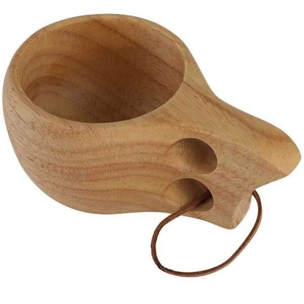 Portabel Träkopp För Friluftsentusiaster, Äventyrsredo Kuksa i Nordisk Stil Med Unik Design Och Organiska Miljövänliga Kvaliteter, Perfekt För