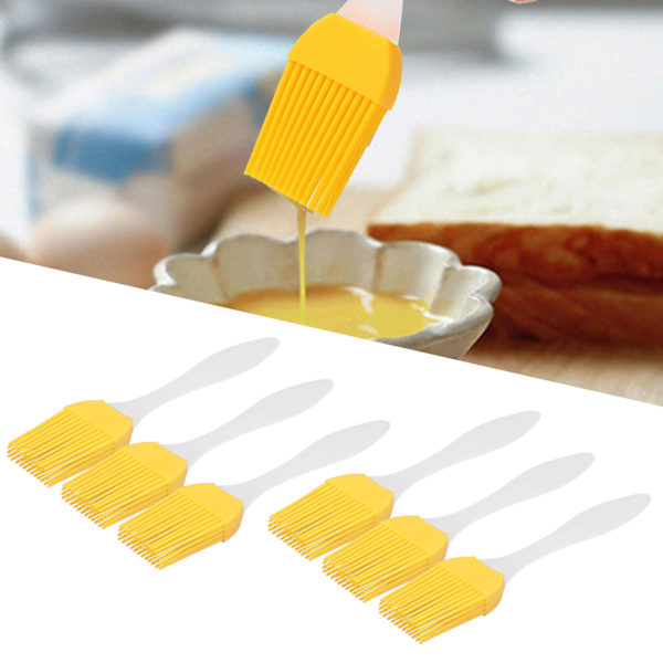 Silikonborste, värmebeständig FDA-livsmedelsgodkänd non-stick diskmaskinsäker flexibel borst för matlagning och bakning i köket, bred användning miljövänlig