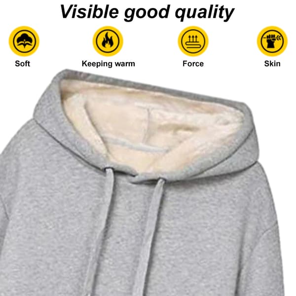 Casual Vinter Varm Fleece Sherpa Foret Pullover Hættetrøje til Kvinder