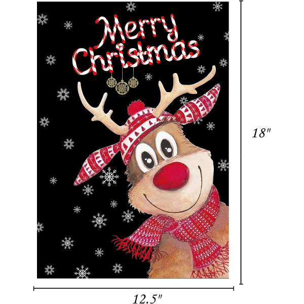 Julgransflaggor, julflaggor dubbelsidiga älgar