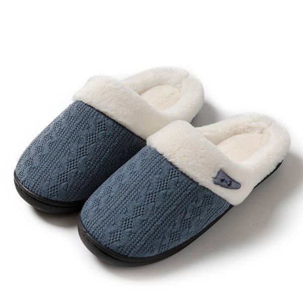 Dames Hjemmesko med Glidelås, Fuzzy Hjemmesko med Minneskum, Scuff