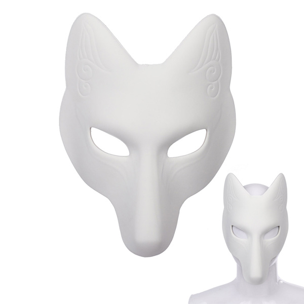 Kettu-naamio Japanilainen Kabuki Kitsune-naamiot PU-naamiot Miehille ja Naisille