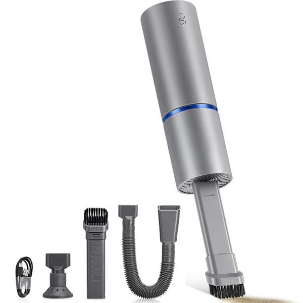 Minivacuum, Luftblæser og Håndpumpe 3 i 1, Lille Ledningsfri Håndholdt Støvsuger, USB Opladbar, Nem at Rengøre Skrivebord, Tastatur, Skuffe, Bilinteriør