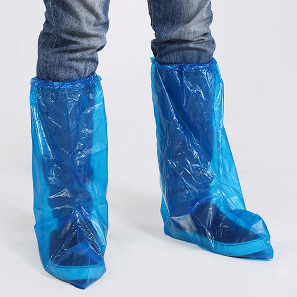 LIOOBO 10 stücke Einweg PE Überschuhe Schuhüberzüge