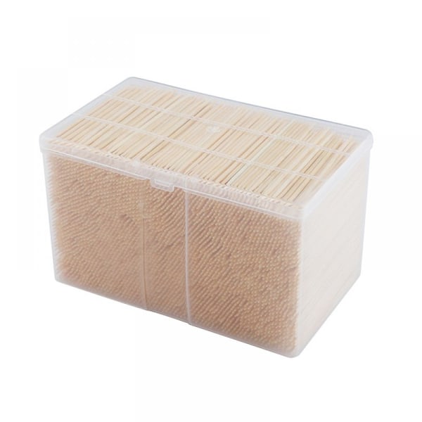 Tandpetare 3600 Stycken Bambu Tandpetare Trä Tandpetare Runda Tandpetare Dubbelsidiga Tandpetare Robust Slät Finish Bambu Tandpetare Cocktailpinnar för