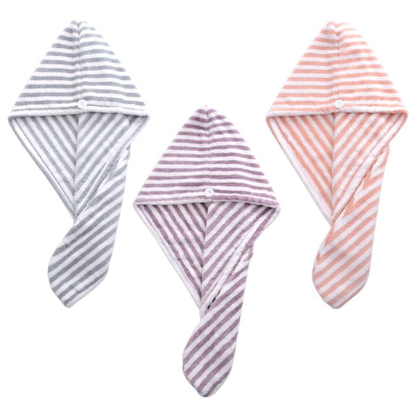 3-pack mikrofiberhårhandduk för kvinnor, absorberande hårhandduk