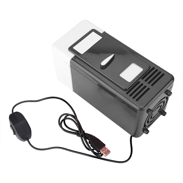 PC USB Mini-jääkaappi Jääkaappi Juomajuoma Tölkkijäähdytin Lämmityslaite Musta