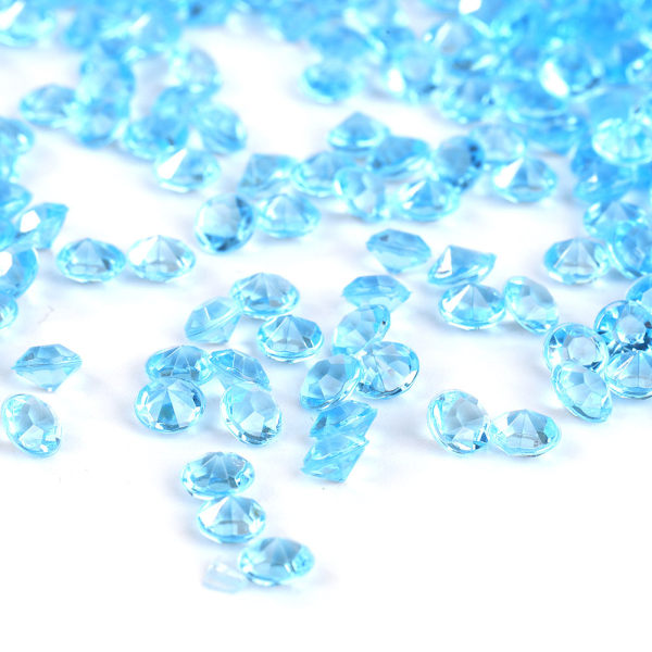 5000 stk. DIY Spidse Akryl Diamant Konfetti Stene til Bryllup Fest (Lyseblå)