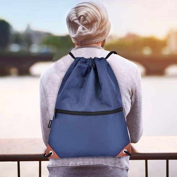 Dragkedja Ryggsäck Väska Sport Gym Säckpack