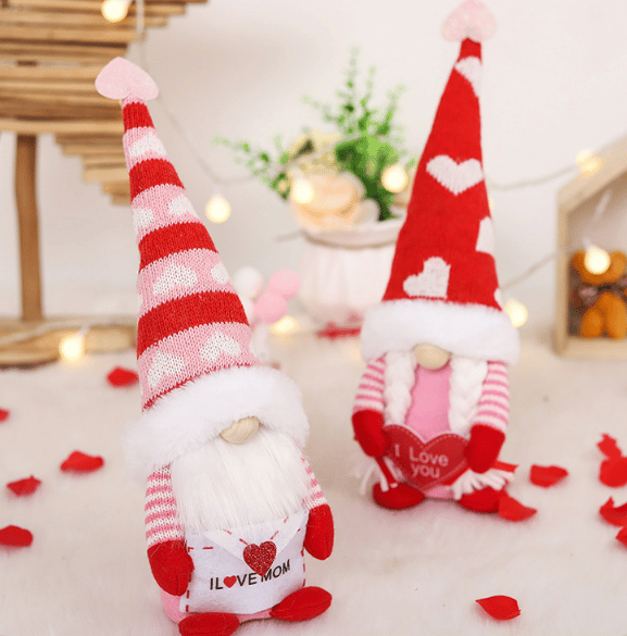 Jul Tomte Stående Ansiktslös Docka Julklapp Dekoration av