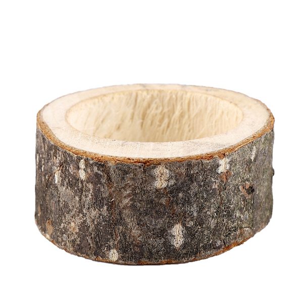 Trä Timmer Hög Ljusstake Stativ Ljusstake Logg Blomkruka Prydnad Dekor(Kort)