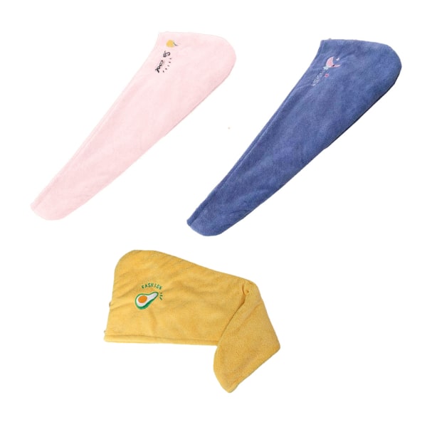 Hårhåndklæde Wrap 3 Pak, Super Absorberende, Hurtig Tørring af Vådt Hår