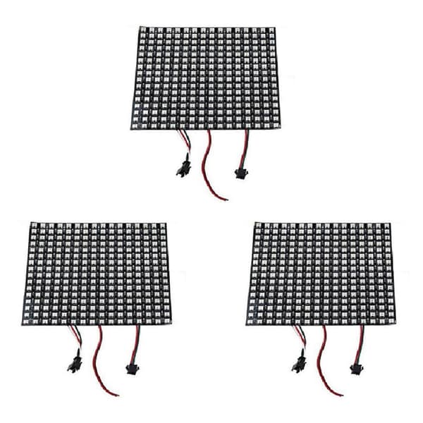 3st 16x16 Sk6812 Ws2812b Adresserbar Flexibel Led Panel Pixelskärm Digital Pixelskärm Dc5v