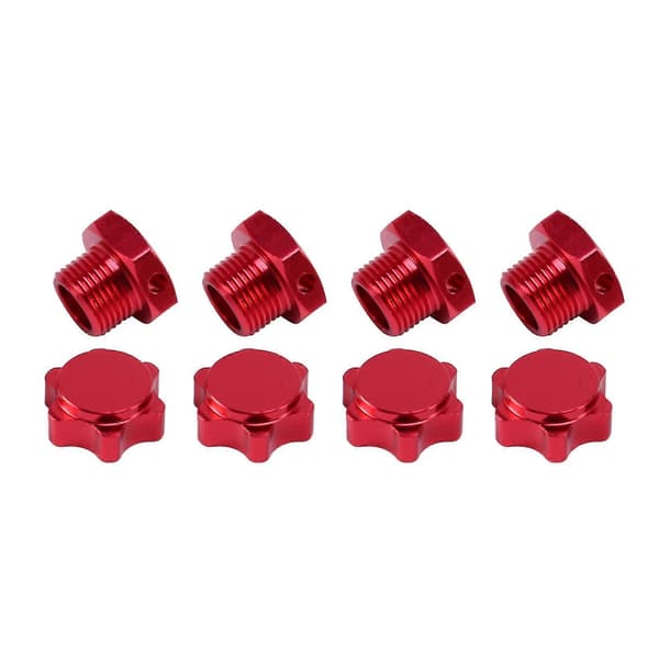 För 1/8 Reservdelar Däck Adapter Hjulmutter 8st/lot 17mm Aluminium Hex Nav Med Pins Rc Bil