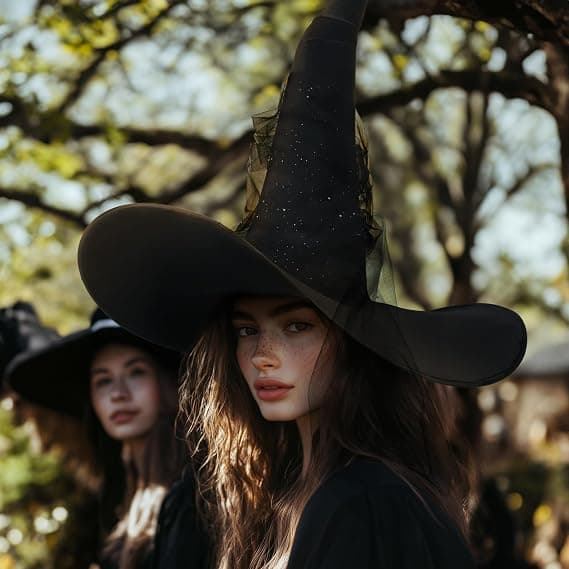 Halloween COS Trollkarl/Häxhatt, Maskeradbal och Rollspelsfester, Spetshäxhatt