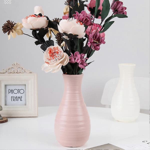 Hofteformet vase i plastmateriale 20cmx10.5cm Imitasjon keramisk blomstervase & plastblomstervase for H