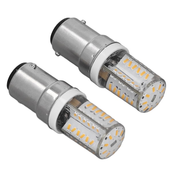 2 stk. BA15D LED Pære Super Lys LED Udskiftningspære Varmt Lys 270Lm 12V 3W 57LED
