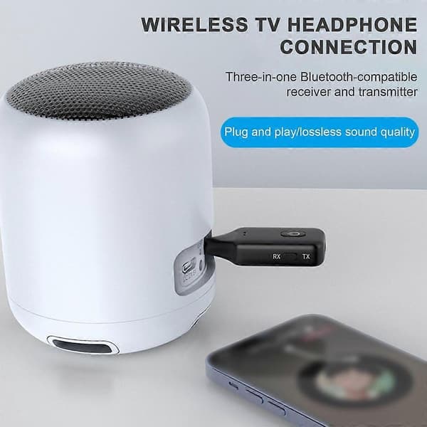 Lydadapter Bluetooth-kompatibel modtager sender 3.5MM interface AUX-adapter til bil hjemme-tv-computer