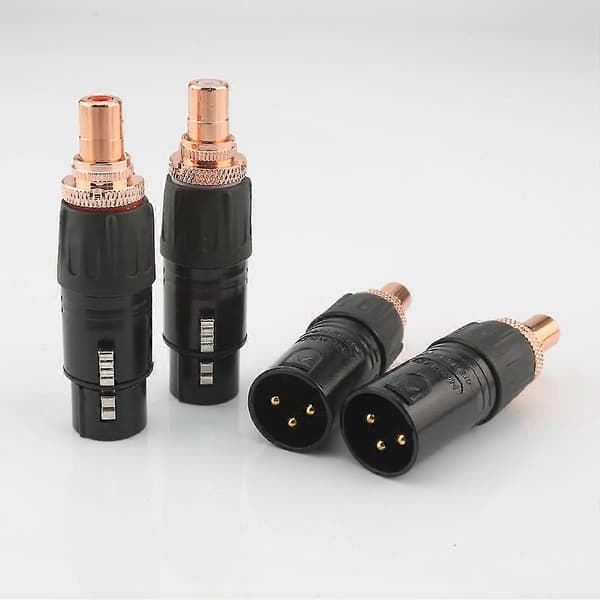 Xlr til Rca hun socket adapter forgyldt rød Rca stik til Hifi lydstik (xlr hun)