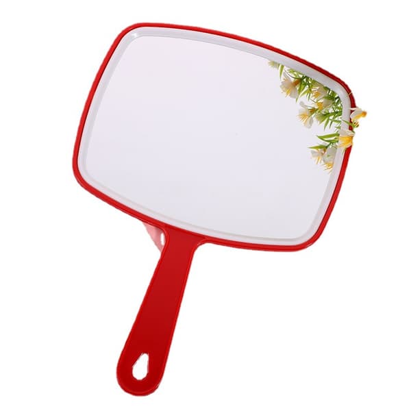 Handspegel med snöflingemönster, stor bekväm spegel med