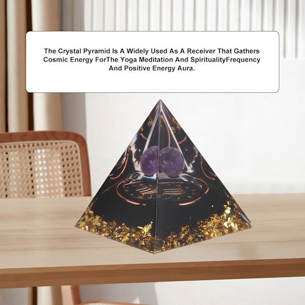 5 cm Pyramid Positiv Energi Healing Kristall Pyramid Meditation Organisk Sten Pyramid Zodiak Energi Generator Jungfru