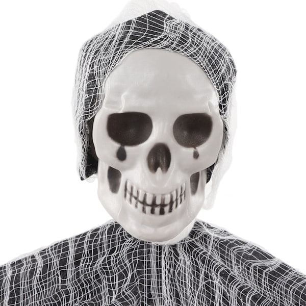 Halloween Skalle Hengepynt - Skummel Hodeskalle med Stoff for Innendørs og Utendørs