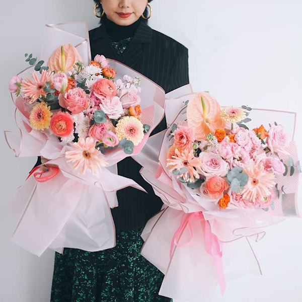 1 förpackning blomsteromslag - rosa