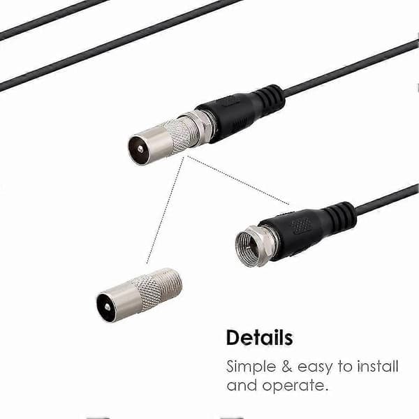 25db TV-antenn, HD digital inomhusantenn lång 1500 miles räckvidd stöder 4k 1080p och äldre TV-apparater
