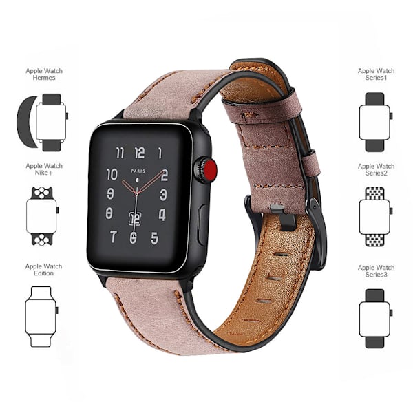Kompatibel med Apple Watch Rem 38-40mm /42-44mm, Ægte