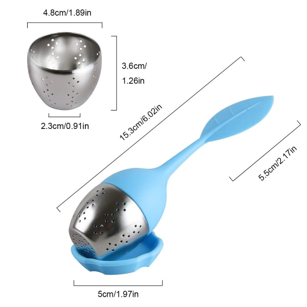 Irtolehtiteepussi - Silikonikahvainen Teepussi Ruostumattomasta Teräksestä