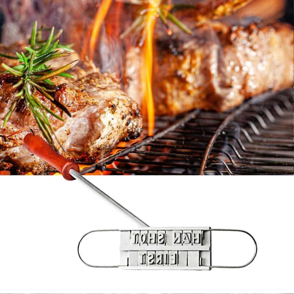 Pihvin polttoleima luova helppo ripustettava kätevä grillilihan polttoleima BBQ:lle