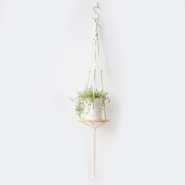 Macrame växt hängare - Inomhus hängande planter hylla - Dekorativ blomkruka hållare - Heminredning för suckulenter, kaktusar