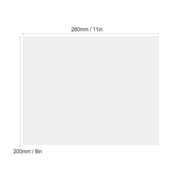 Irtoamisfolio 3D-tulostimelle, UV-kovettava FEP-kalvo, korvaava levy, 280x200x0.1mm, 10 kpl