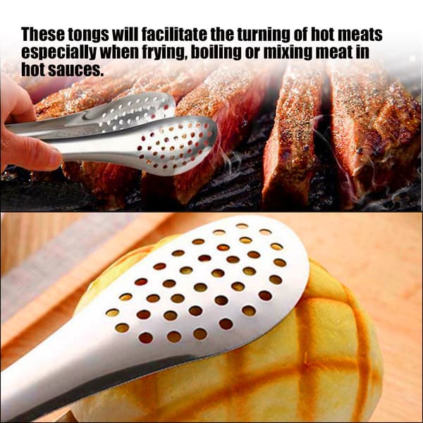 Rostfria Köks Tänger Salladstänger BBQ Tänger Matlagning Servering