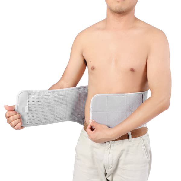 Unisex Vuxen Midjeskyddande Stöd Andningsbart Skydd Bälte (Grå XL)