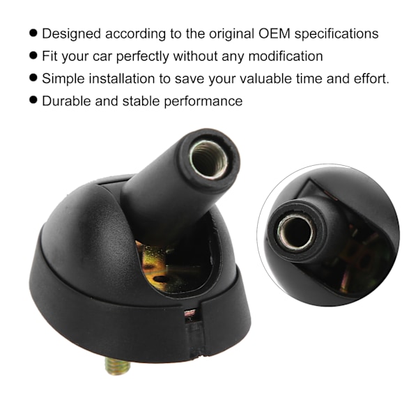 Auton antennan pohjaadapteri musta Fiat Punto/Doblo/Brava/Bravo/Seicento/Ducato