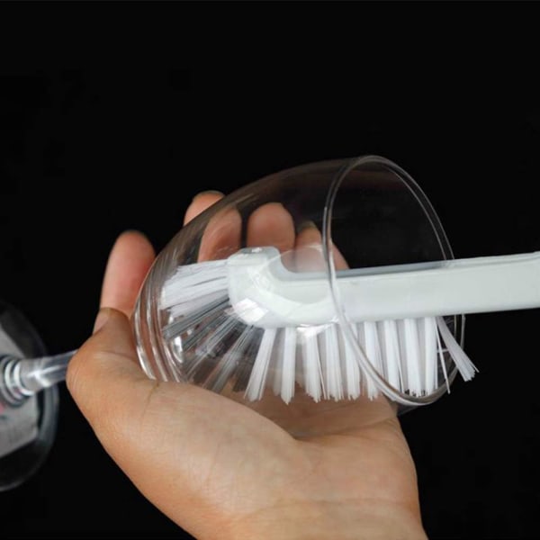 2 st Baby Rengöringsborste Flaskborste Idealisk för rengöring av smalhalsflaskor Set Flerfunktionsborstar Vita