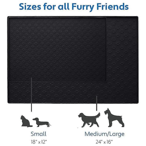 Dyreunderlag til hund og kat, måtte til at forhindre mad- og vandspild, egnet til små, mellemstore P